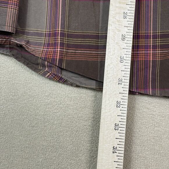 Cinch Shirt Mens Large Brown Plaid Long Sleeve Regular Fit Button Down - Picture 6 of 11